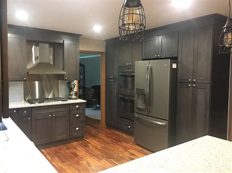 Beautiful black and white kitchen design. Buy Graystone Shaker Kitchen Cabinets Online