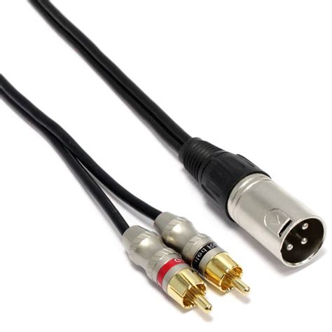 Cable De Audio Estéreo Xlr 3 Pin Macho A Rca Macho De 2m Cablematic