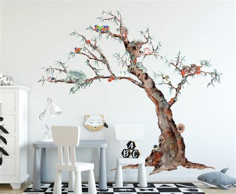 Pbteen.com has been visited by 10k+ users in the past month Australian Animals Tree Nursery Removable Fabric Wall Sticker