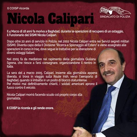Il Coisp Ricorda Nicola Calipari Coisp