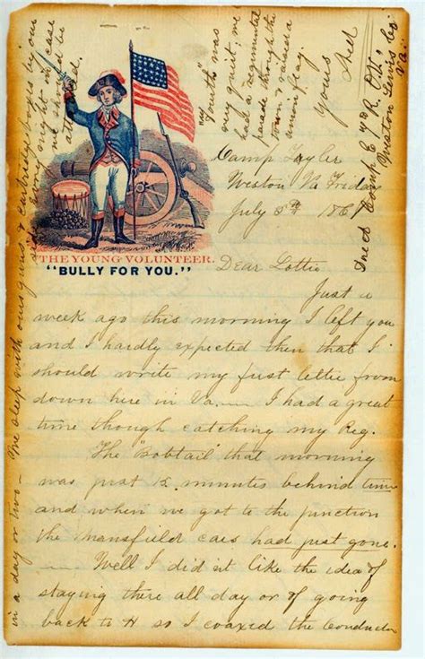 Letter Written By Edgar N Wilcox During The Civil War Veterans Pinterest Civil Wars The