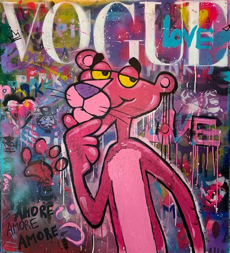 Pink Panther Canvas Wall Art Print Canvas Poster Luxury Gift