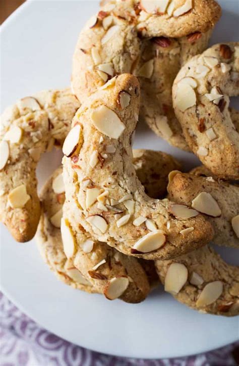 Almond Crescent Cookies Low Carb And Vegan Option Whole New Mom