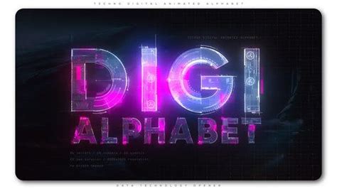 Techno Digital Animated Alphabet Videohive After Effects 22592914
