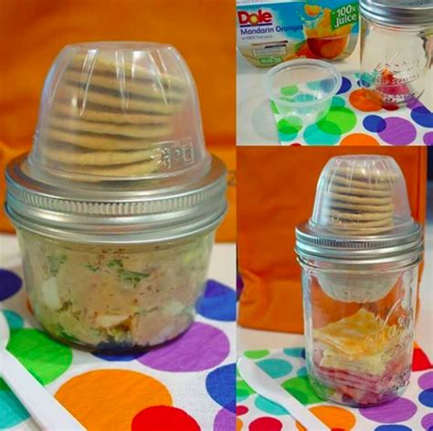 An Empty Dole Container And Mason Jar Make The Perfect Pair For A Snack