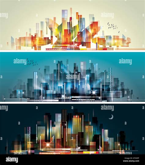Abstract Modern City Landscape Stock Vector Image And Art Alamy