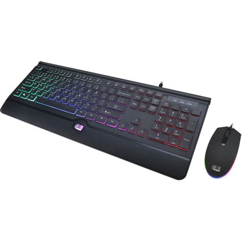 Adesso Illuminated Gaming Keyboard Mouse Combo Akb Cb B H