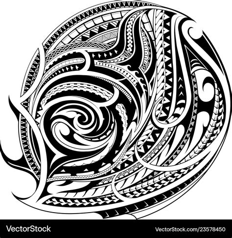 Maori Style Tattoo Shape Royalty Free Vector Image