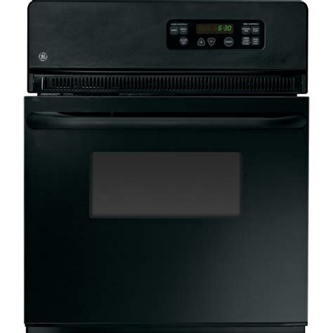 Shop Ge Single Electric Wall Oven Black Common 24 In Actual 2375