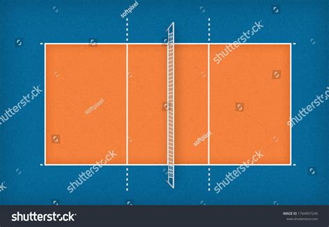 Volleyball Court Top View Illustration Stock Illustration 1764957245