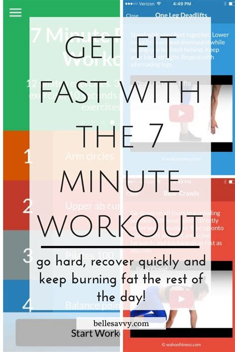 How To Get Fit With The 7 Minute Workout Bellesavvy 7 Minute