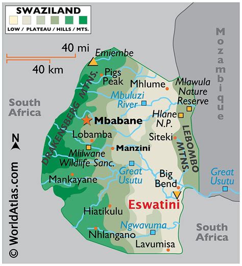 Map of swaziland is divided into 4 subdivisions. Eswatini Maps & Facts - World Atlas