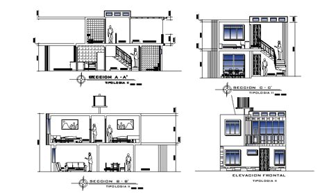 Bungalow Section Detail Drawing Defined In This Cad Drawing File