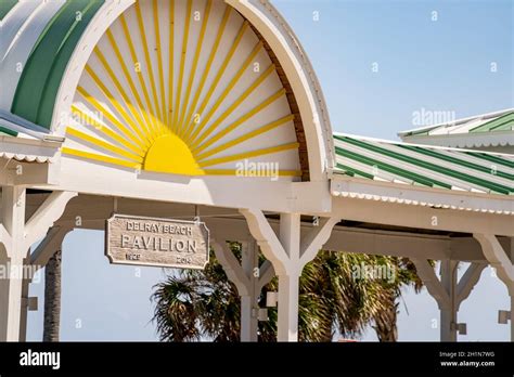 Delray Beach Pavilion On The Ocean Stock Photo Alamy