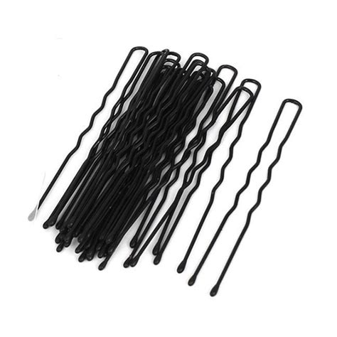 yost metal woman hair pins u shaped clip single prong 100 pcs black in hair clips and pins from