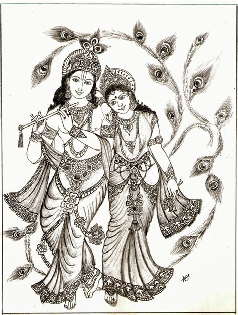 Krishna Sketch Wallpapers - Wallpaper Cave