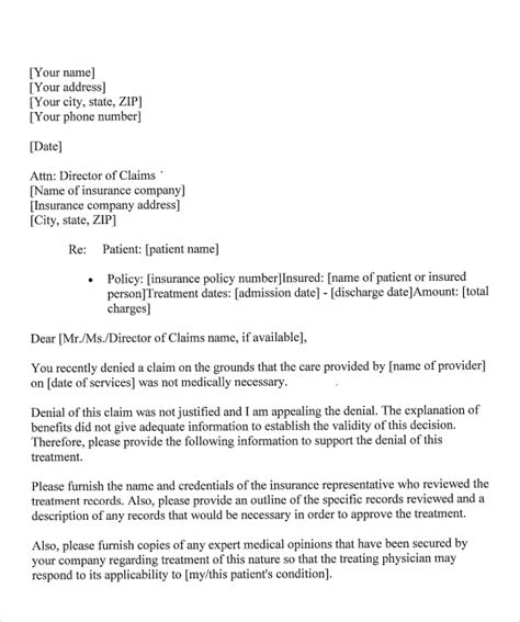 Sample Disability Appeal Letter Template