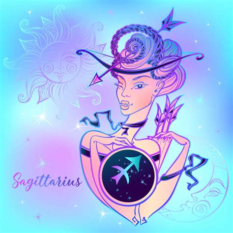 Download Sagittarius Zodiac Lady Archer Art Wallpaper | Wallpapers.com