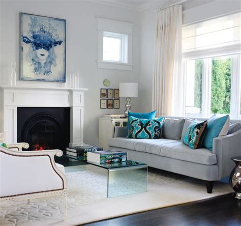 Look through living room pictures in different. Turquoise and Gray