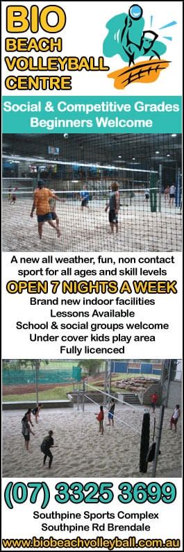 All sorts of sports on sand, great atmosphere, lovely owners, good fun all round. Brisbane-Indoor-Outdoor Beach Volleyball Centre - Indoor ...