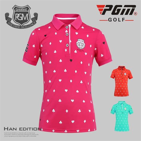 2017 Golf Clothes Childrens Golf T Shirt Girls Short Sleeve T Shirts