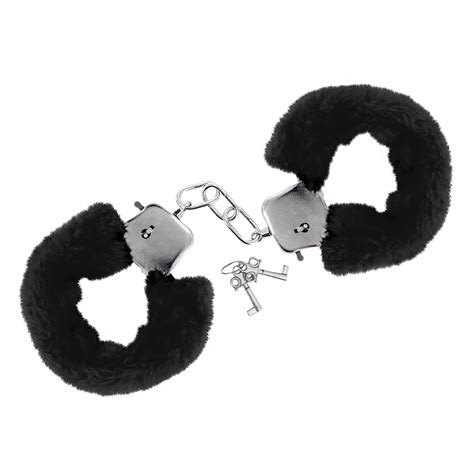Furry Fun Handcuffs Plush Black Kinkycherries Free Delivery