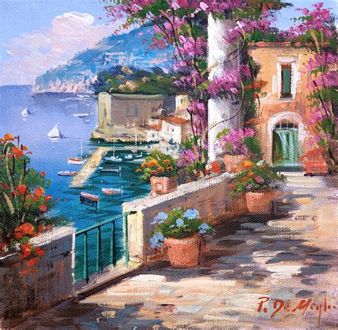 Sorrento Painting Amalfitan Coast 1 Painting By Paolo De Meglio Pixels
