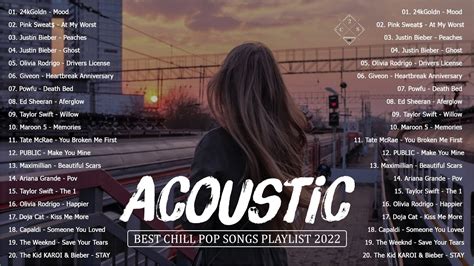 Acoustic Chill Songs Best Chill Pop Songs Playlist 2022 Mood X At