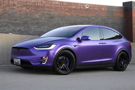 Matte Purple Tesla Model X Adv05 Mv2 Advanced Series Wheels