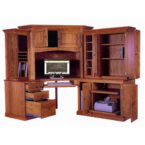 6 Piece Royal Corner Computer Desk Center From Dutchcrafters Amish