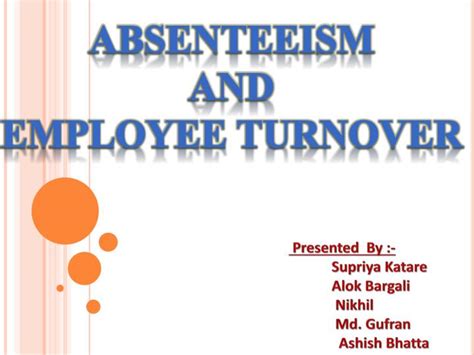 Ppt Absenteeism And Employee Turnover Powerpoint Presentation Free