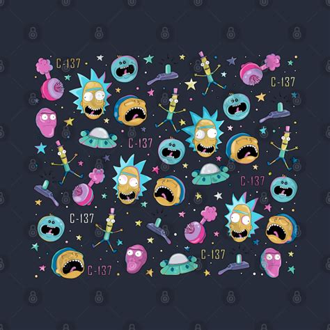 Rick And Morty Pattern Rick And Morty Tapestry Teepublic