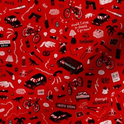 Colorful Fabrics Digitally Printed By Spoonflower Stranger Things