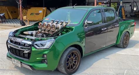 This Crazy Isuzu D Max Truck In Thailand Has Five Turbochargers Isuzu