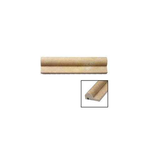 White oak cornice molding honed. Soho Stone Brushed Chair Rail 2x8 Crema Marfil ...