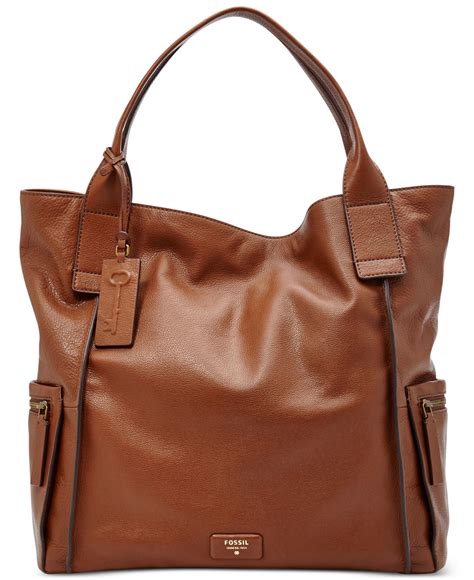 Fossil Emerson Leather Tote In Brown Lyst