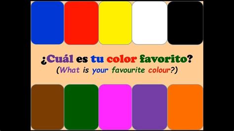 ¿cuÁl Es Tu Color Favorito Whats Your Favourite Color Spanish Song