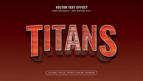 Premium Vector Bold Titans Text Effect