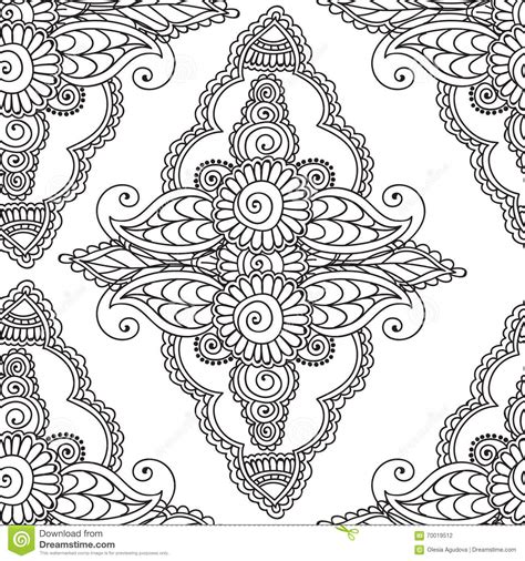 Check spelling or type a new query. Coloring Pages For Adults. Seamles Henna Mehndi Doodles ...