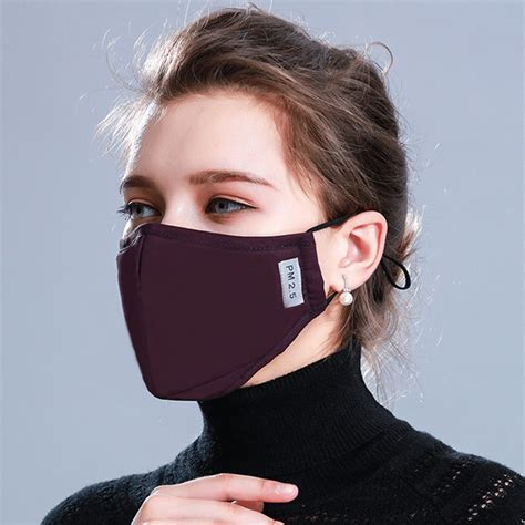 Cotton Face Masks Reusable Pm2 5 Anti Dust Activated Carbon Filter Windproof