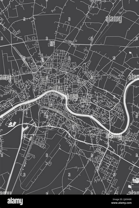 Stadtplan Pisa Monochromer Detailplan Vektorgrafik Schwarzwei