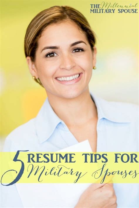 5 Resume Tips For Military Spouses Military Spouse Resume Tips