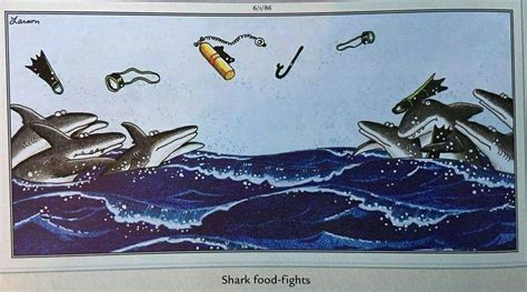 Shark Food Fights Far Side Cartoons The Far Side Gary Larson