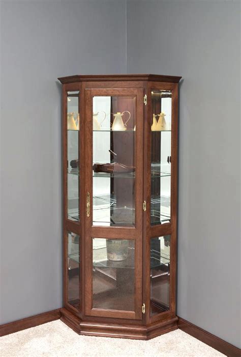 Small Lighted Curio Cabinet Amish Handcrafted Small Curio Cabinet