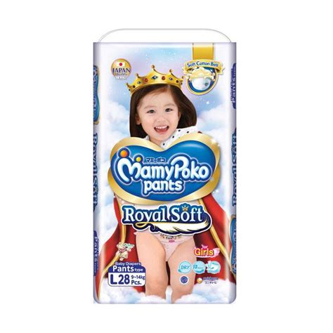It gives a quick snug fit, allowing your baby to move with comfort while maintaining that super cute look. Jual Mamy Poko Pants Royal Soft Girls Popok Bayi [Size L ...