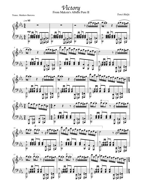 Victory Maksim Sheet Music For Piano Solo