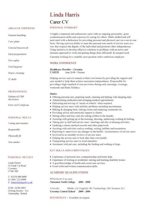 You can use our guide to write your own then check it against our cv examples in case you require new ideas. carer CV sample, bathing, washing, shaving, oral hygiene ...