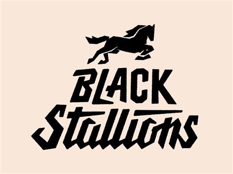 Black Stallions Black Stallion Stallion Logo Graphic