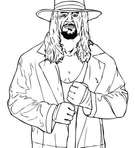 Wwe Coloring Cena John Pages Wrestler Wrestlers Undertaker Easy