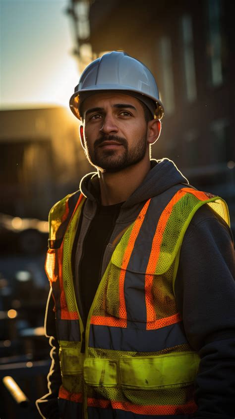 Stalwart Construction Worker Reflective Vest Glowing Amidst